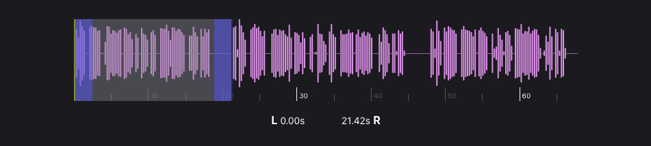 Waveform with range selection